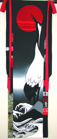 タペストリー　鶴