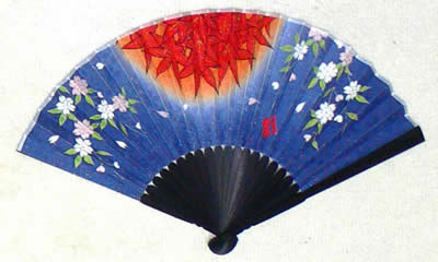 扇子　紅葉