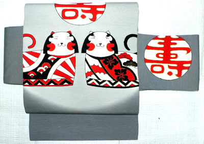 名古屋帯（紬） 犬箱